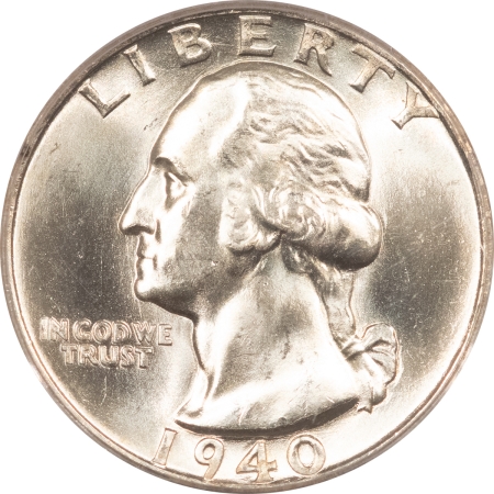 New Certified Coins 1940-D WASHINGTON QUARTER – PCGS MS-64, BLAST WHITE!