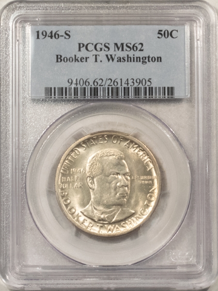 New Certified Coins 1946-S BOOKER T. WASHINGTON COMMEMORATIVE HALF DOLLAR – PCGS MS-62
