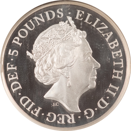 New Certified Coins 2022 GR BRITAIN 5 LB SILVER PIEFORT PLATINUM JUBILEE QU ELIZABETH NGC PF70 UCAM