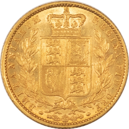 Bullion 1850 GREAT BRITAIN GOLD SOVEREIGN KM-736.1 HIGH GRADE EXAMPLE, LUSTROUS, CLEANED