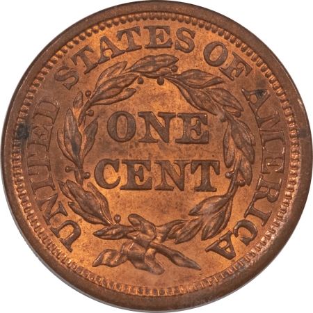 Braided Hair Large Cents 1856 UPRIGHT 5 BRAIDED HAIR LARGE CENT – PCGS MS-64 RD, ORIGINAL & LUSTROUS