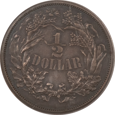 New Certified Coins 1859 PROOF HALF DOLLAR PATTERN, STANDARD SILVER, J-239, R-4 – PCGS PR-55 OGH