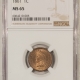 CAC Approved Coins 1858 LARGE LETTERS FLYING EAGLE CENT – NGC AU-58, CAC APPROVED!