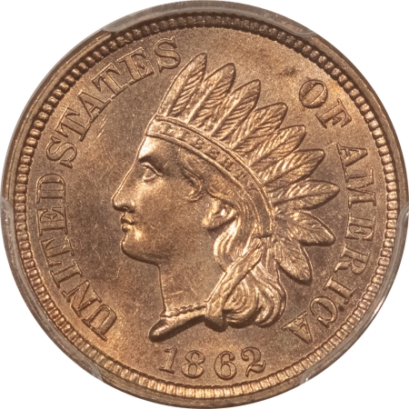 Indian 1862 INDIAN CENT – PCGS MS-64, BLAZING LUSTER & SEMI PL!