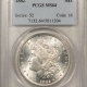 Morgan Dollars 1882-S MORGAN DOLLAR – PCGS MS-64, PREMIUM QUALITY!