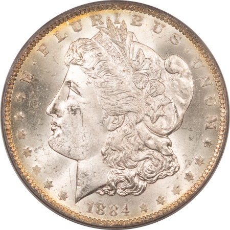 Morgan Dollars 1884-O MORGAN DOLLAR – PCGS MS-64, LUSTROUS!