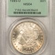 Morgan Dollars 1887 MORGAN DOLLAR – PCGS MS-64, LUSTROUS & PRETTY!