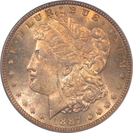 Morgan Dollars 1887 MORGAN DOLLAR – PCGS MS-64, PRETTY ORIGINAL!