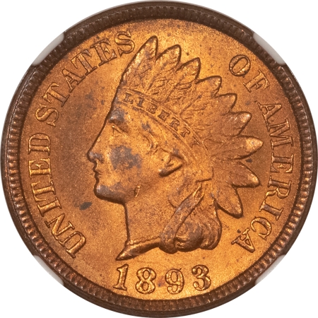 Indian 1893 INDIAN CENT – NGC MS-64 RB, PREMIUM QUALITY!