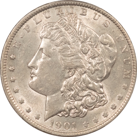 Morgan Dollars 1901 MORGAN DOLLAR – PCGS AU-53, TOUGH DATE, GREAT LOOK!