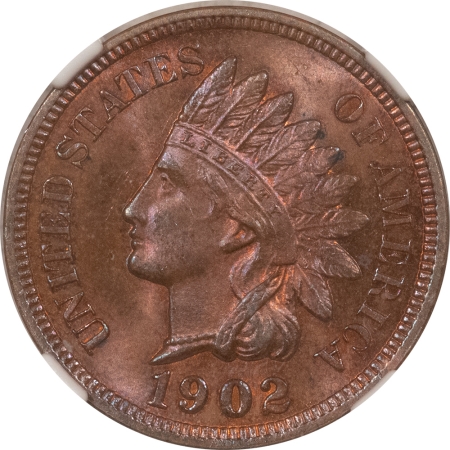 Indian 1902 INDIAN CENT – NGC MS-64 BN, PRETTY COLOR!