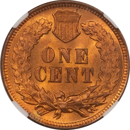 Indian 1904 INDIAN CENT – NGC MS-64 RD, BLAZING LUSTER, FULL RED!