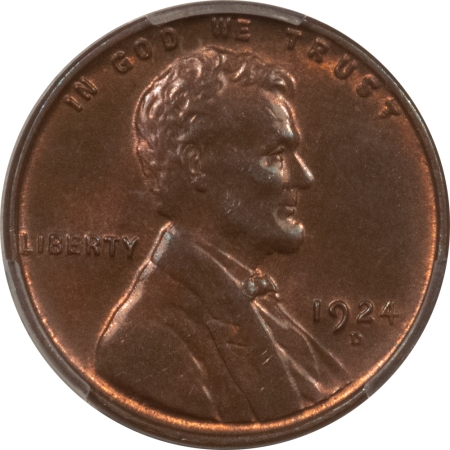 Lincoln Cents (Wheat) 1924-D LINCOLN CENT – PCGS MS-65 BN, FRESH GEM! TOUGH!