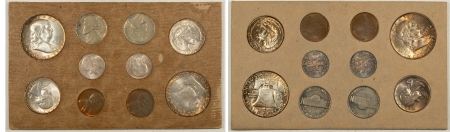 New Store Items 1957 MINT SET, FRESH & CHOICE ORIGINALLY TONED COINS ON ORIGINAL CARDS/ENVELOPE