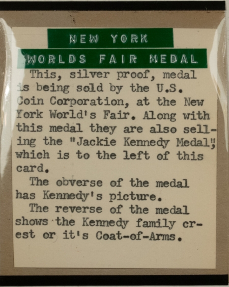 Miscellaneous 1964 JOHN F KENNEDY .925 SILVER NEW YORK WORLD’S FAIR MEDAL, 16 GRAMS-ORIG CASE!