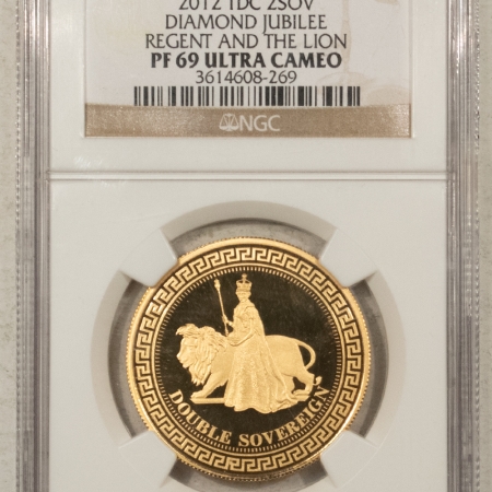 New Store Items 2012 TDC 2 SOVEREIGN DIAMOND JUBILEE REGENT & THE LION NGC PF-69 ULTRA CAMEO