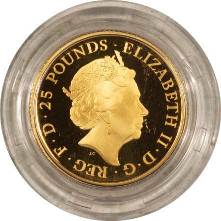 New Store Items GREAT BRITAIN 2018 “THE QUEEN’S BEAST” 1/4 OZ GOLD, 25 POUND COIN-GEM PROOF/OGP!