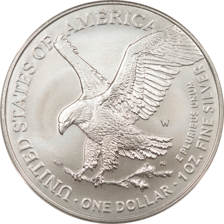 American Silver Eagles 2023-W $1 BURNISHED AMERICAN SILVER EAGLE, 1 OZ – UNCIRCULATED WITH BOX AND COA!