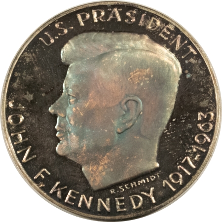 Exonumia ca 1964 JOHN F KENNEDY MEMORIAL SILVER MEDAL, AUSTRIA, 44.6 GR, .925, ORIG BOX!
