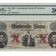 Confederate Notes 1861 $10 CONFEDERATE CSA, T-25, S/N #30202, pp Y, PMG FINE-12, SCARCE TYPE!