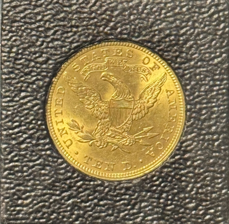 $10 1907 $10 LIBERTY GOLD, UNCIRCULATED & VIRTUALLY CHOICE-NICE EXAMPLE OF THE TYPE!