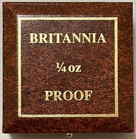 Bullion 1997 GOLD PROOF BRITTANNIA 25 POUNDS, 1/4 OZ – GEM PROOF W/ BOX AND COA!