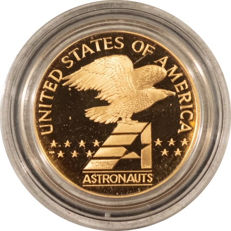 Modern Gold Commems 1988 YOUNG ASTRONAUTS AMERICA IN SPACE PROOF GOLD MEDAL .2419 – GEM IN CAPSULE
