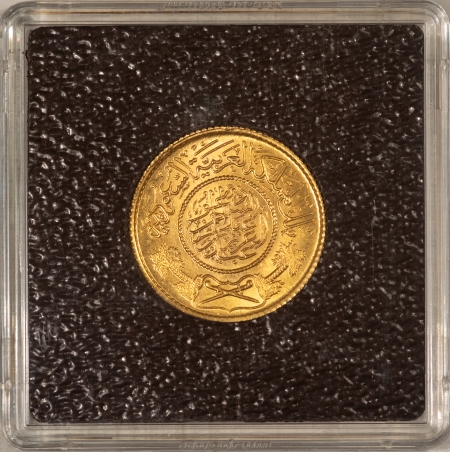 Bullion 1950 (1370) SAUDI ARABIA GOLD GUINEA, KM-36, .2354 – GEM BRILLIANT UNCIRCULATED!