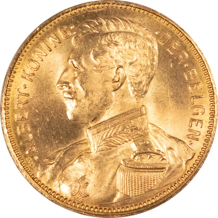 Bullion 1914 BELGIUM 20 FRANCS GOLD, KM-79, .1867 – FRESH CHOICE+ BRILLIANT UNCIRCULATED
