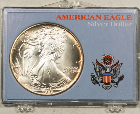 American Silver Eagles 1988 $1 AMERICAN SILVER EAGLE 1 OZ .999 – GEM UNCIRCULATED IN VINTAGE SNAP CASE!