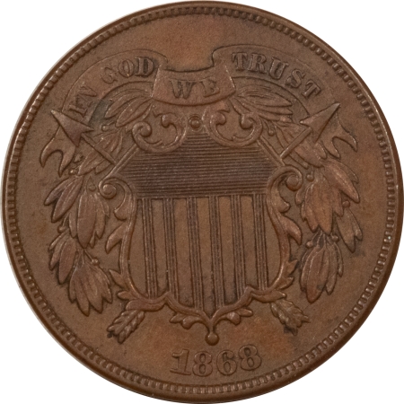 New Store Items 1868 TWO CENT PIECE – HIGH GRADE, NEARLY UNCIRCULATED, LOOKS CHOICE!