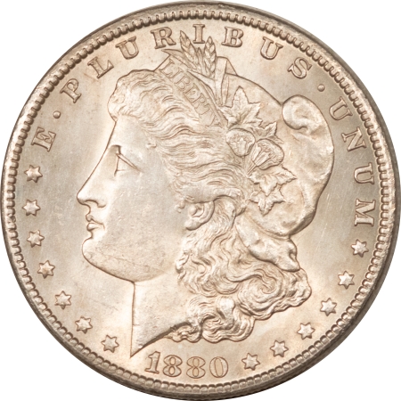 Morgan Dollars 1880-CC MORGAN DOLLAR – UNCIRCULATED BUT WITH SOFT LUSTER! CARSON CITY!