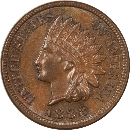 Indian 1888 INDIAN CENT – UNCIRCULATED, CLOSE TO GEM W/ PCGS TAG!
