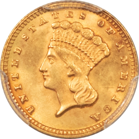 $1 1888 $1 GOLD DOLLAR – PCGS MS-63, FRESH & CHOICE