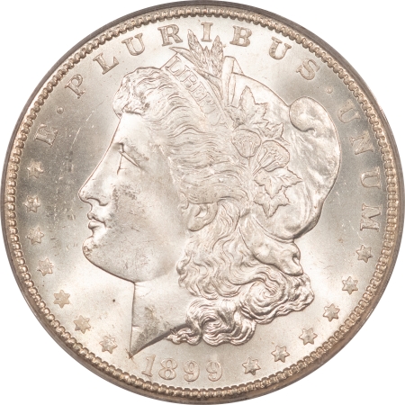 Morgan Dollars 1899-O MORGAN DOLLAR – PCGS MS-64, OLD GREEN HOLDER & PREMIUM QUALITY!