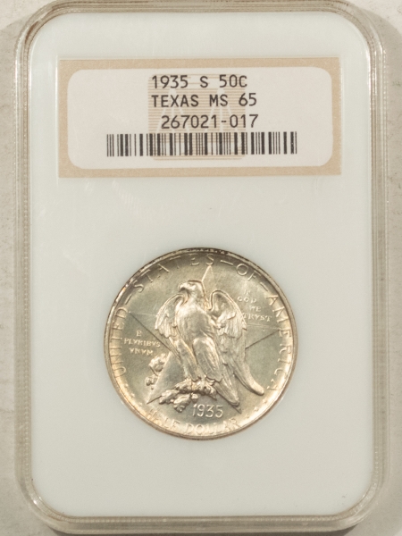 New Certified Coins 1935-S TEXAS COMMEMORATIVE HALF DOLLAR – NGC MS-65, FATTY HOLDER, FRESH & PQ!