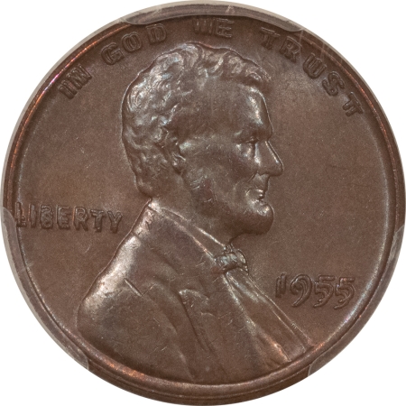CAC Approved Coins 1955 DOUBLED DIE OBVERSE LINCOLN CENT, PCGS MS-61BN CAC, PQ, LOOKS BETTER!
