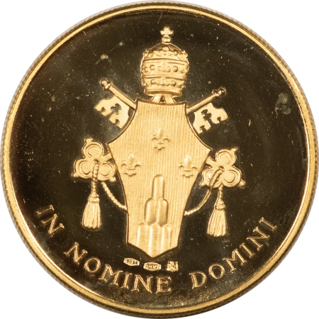 Exonumia 1960s-70s VATICAN CITY POPE PAUL VI GOLD MEDAL 10 GRAMS .900 GOLD .288 AGW PROOF