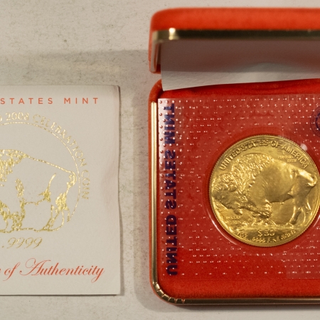 American Gold Eagles, Buffaloes, & Liberty Series 2008 $50 AMERICAN GOLD BUFFALO, 1 OZ .9999 US MINT CELEBRATION COIN W/ BOX & COA