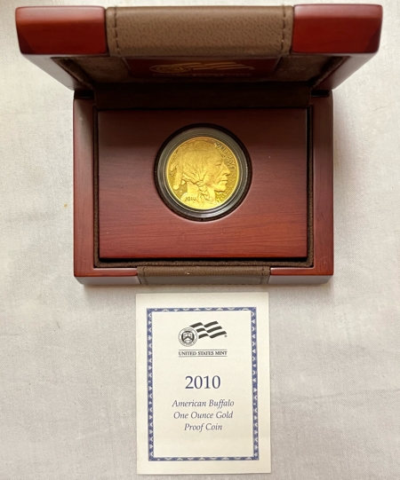 American Gold Eagles, Buffaloes, & Liberty Series 2010-W AMERICAN BUFFALO 1 OZ GOLD PROOF COIN ORIGINAL GOV’T BOX/COA-FRESH & GEM!