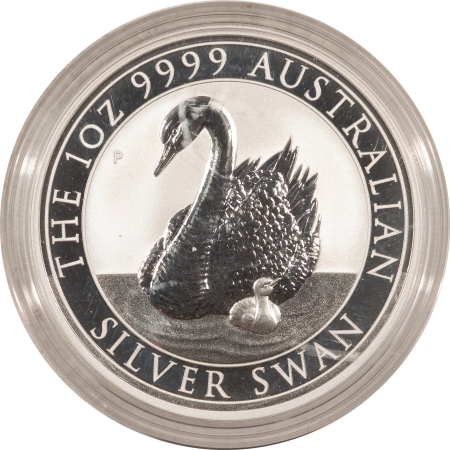 New Store Items 2018 AUSTRALIA 1 OZ .9999 SILVER SWAN, GEM BU IN ORIGINAL CAPSULE