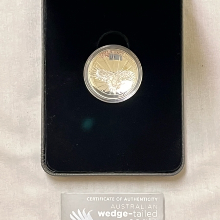 New Store Items 2019 $1 AUSTRALIA WEDGE-TAILED EAGLE HIGH RELIEF 1OZ SILVER GEM PROOF W/ BOX/COA