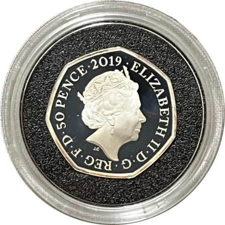 Bullion 2019 GREAT BRITAIN 50 PENCE SILVER PR INNOVATION IN SCIENCE, STEPHEN HAWKING OGP