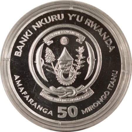 Bullion 2019 RWANDA PROOF 50 FRANCS LUNAR 1 OZ .999 SILVER YEAR OF THE PIG – GEM, OGP