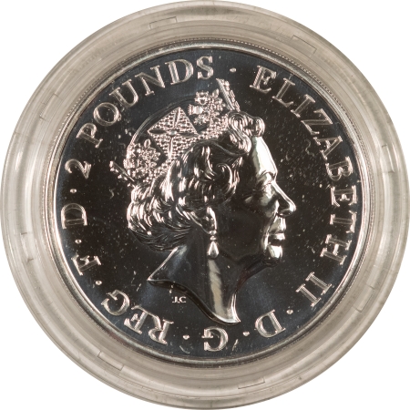 Silver Bullion 2021 GREAT BRITAIN 2 POUNDS BRITANNIA PORTRAIT 1 OZ BU, BOX & COA OGP