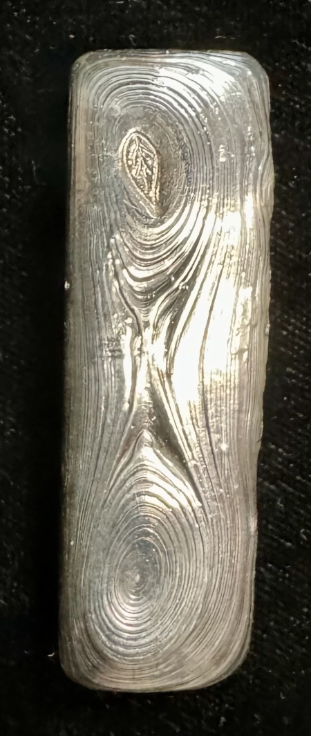 Bullion 2.24 OZ POURED BYB .999 INDUSTRIAL SILVER BAR-SCARCE FORMAT; FIRST WE’VE SEEN!
