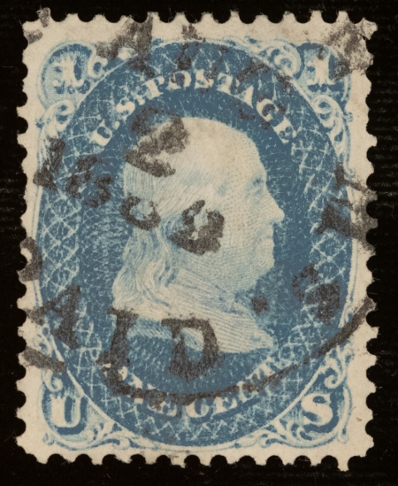 Postage SCOTT #63 1C BLUE – USED, VERY FINE, CATALOG $45!