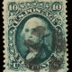 Postage SCOTT #386 2C CARMINE, PERF 12 HORIZONTAL, USED, VF CENTERING – CAT $90!