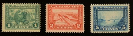 Postage SCOTT #397-399 1,2,5C PAN-PAC EXPO MOG, PO FRESH 5C, VERY FINE! – CAT $96!