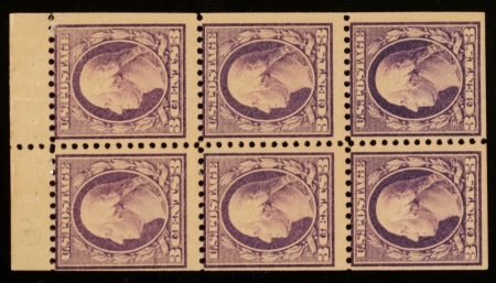 New Store Items SCOTT #501b BOOKLET PANE, 3C VIOLET- MOG-LH, CATALOG $75!